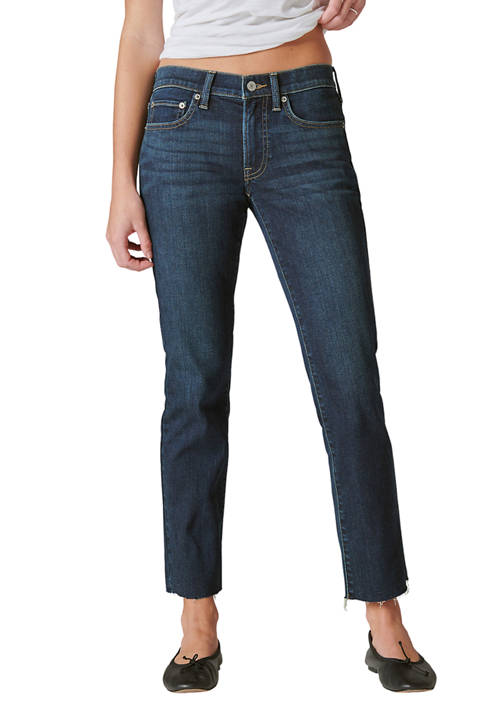 Lucky Brand  Womens Mid Rise Cropped Cuff Jeans